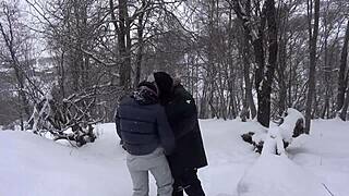 Hot Student Sucks Professor's Massive Cock After Ski Lesson