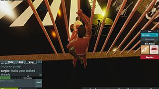 Mercedes fucks the mech with her big tits bouncing on his monster cock.