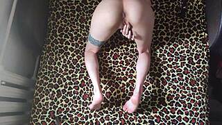 Slender babe masturbates with sex toys and reaches orgasm