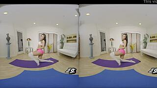 Hot yoga girl rides your dick in VR.