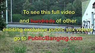 wanna see a daring young 18+ woman fucked by 2 big cocks outside?