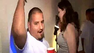 Teen 18+ gets her pussy licked and sucks cock at the party.