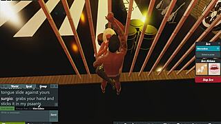 Mercedes fucks the mech with her big tits bouncing on his monster cock.