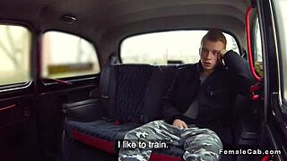 Muscled dude bangs a tanned cab driver hard in the backseat on hidden cam