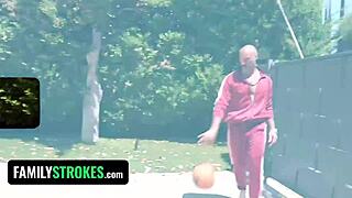 wifey begs husband to let stepdaughter suck his long cock one last time.