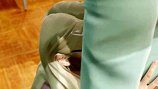 Young girl deals with cursed bra in university hentai animation.