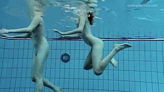 i'm watching anna netrebko and lada poleshuk underwater lesbos in the pool