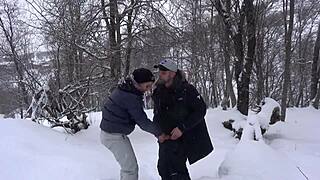 Hot Student Sucks Professor's Massive Cock After Ski Lesson