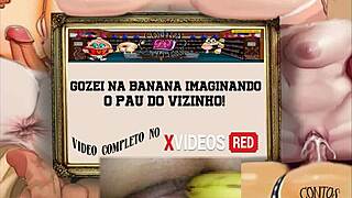 gozei na banana imaginando o pau do vizinho
