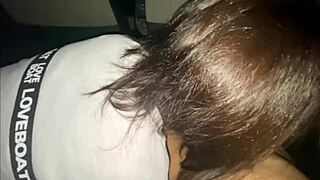 A couple gets excited during a midnight drive and starts something in the car.