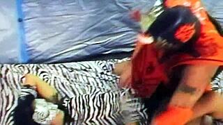 uiwp entertainment wrestler dragonfly battles adriana milano in mixed wrestling