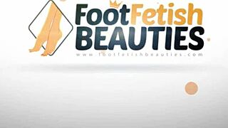 Three hot girls spread their toes right in your face for kinky humiliation