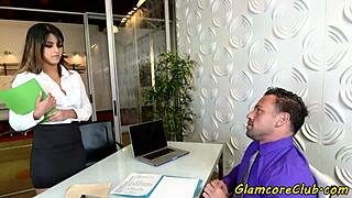 Glamcore Hungarian Secretary Nailed Hard by Her Horny Employer