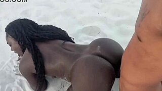 hey, first time at nudist beach, banging hot with a stranger watching