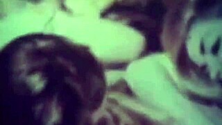 vintage pornostalgia with hairy threesome in antique setting