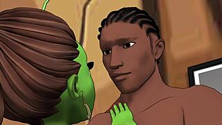 i'm sexing a big butt green hottie in the multiverse with bbc