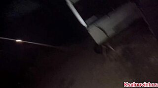 i take my wife for a walk without panties on the beach at night!