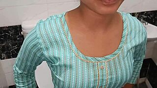 young indian step sister caught in bathroom watching porn video