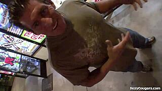 blonde milf gets fucked hard and receives facial