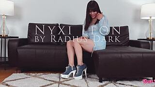 nyxi the TGIRL is THIRSTY for MORE solo masturbation fun