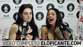 bisexual lesbians kiss and play with a lollipop casually