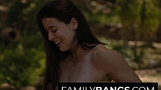 tender girl and cousin share passionate moment in public