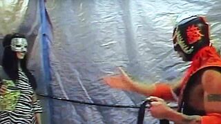 uiwp entertainment wrestler dragonfly battles adriana milano in mixed wrestling