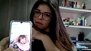 My stepsister was so desperate for blowjob, she convinced me!