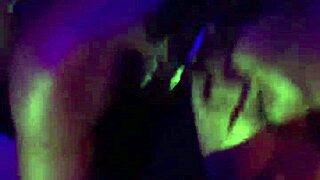 Black Amateur Licks Cock After Fucking in Party Bathroom