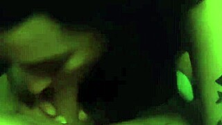 Tiny beauty, with beautiful brown hair, provides a passionate deep throat fucked blowjob mixture on a generously proportioned male partner