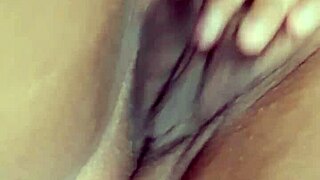 Sexy brunette enjoys private self-pleasure time