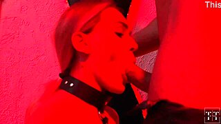 The whore accepts her punishment submissively.