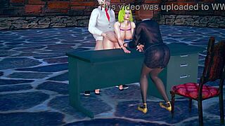 Secretary gets ploughed by boss in 3d cartoon