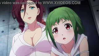 In this hentai, the harem ends with intense scenes