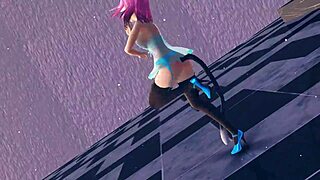 Huge Tits Anime Character In Lingerie Pink Cat Touhou Hentai Scene