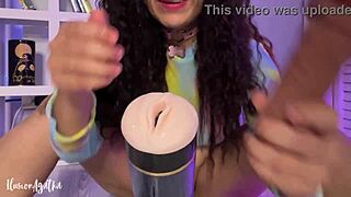 Agatha D shares no-panties tips for longer masturbation and avoiding quick cum with her big latina ass