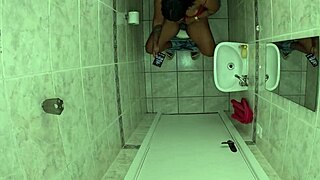 Rough Assfucking in Friend's Bathroom with Monster Cock Surprise