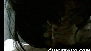 Latina teen slut gets fucked in the bath house!