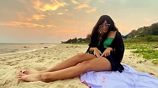 beautiful girl enjoys beach vibes and sunsets 🌅