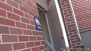 Megan Foxx, Tell Me How You Handle Big Black Cock at Gloryhole