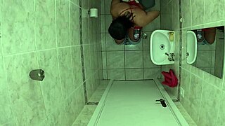 Rough Assfucking in Friend's Bathroom with Monster Cock Surprise