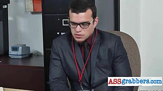 Is this hardcore bareback sex at the office too much?