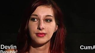 wacky peach gets a huge sperm load on her face and swallows all the cream 😈