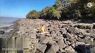 hey, can you believe this jerk filmed me by the river and demanded sex for the video?