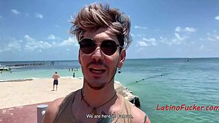 Feeling so raw after Latino beach sex with Rob