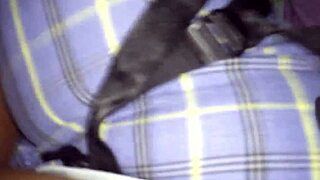 Black lesbian rides strap reverse cowgirl on ebony ass, homemade with toys 😏