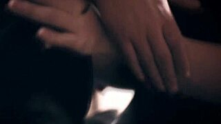 Step dad sneaks into a hot FFM threesome with lesbian girlfriend duo.