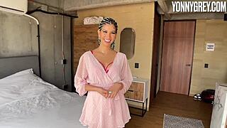 big butt latina milf fucks her airbnb guest