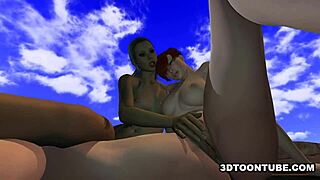 Foxy 3D Babe Licked On Boat
