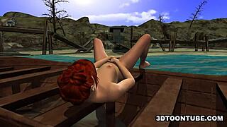 Foxy 3D Babe Licked On Boat